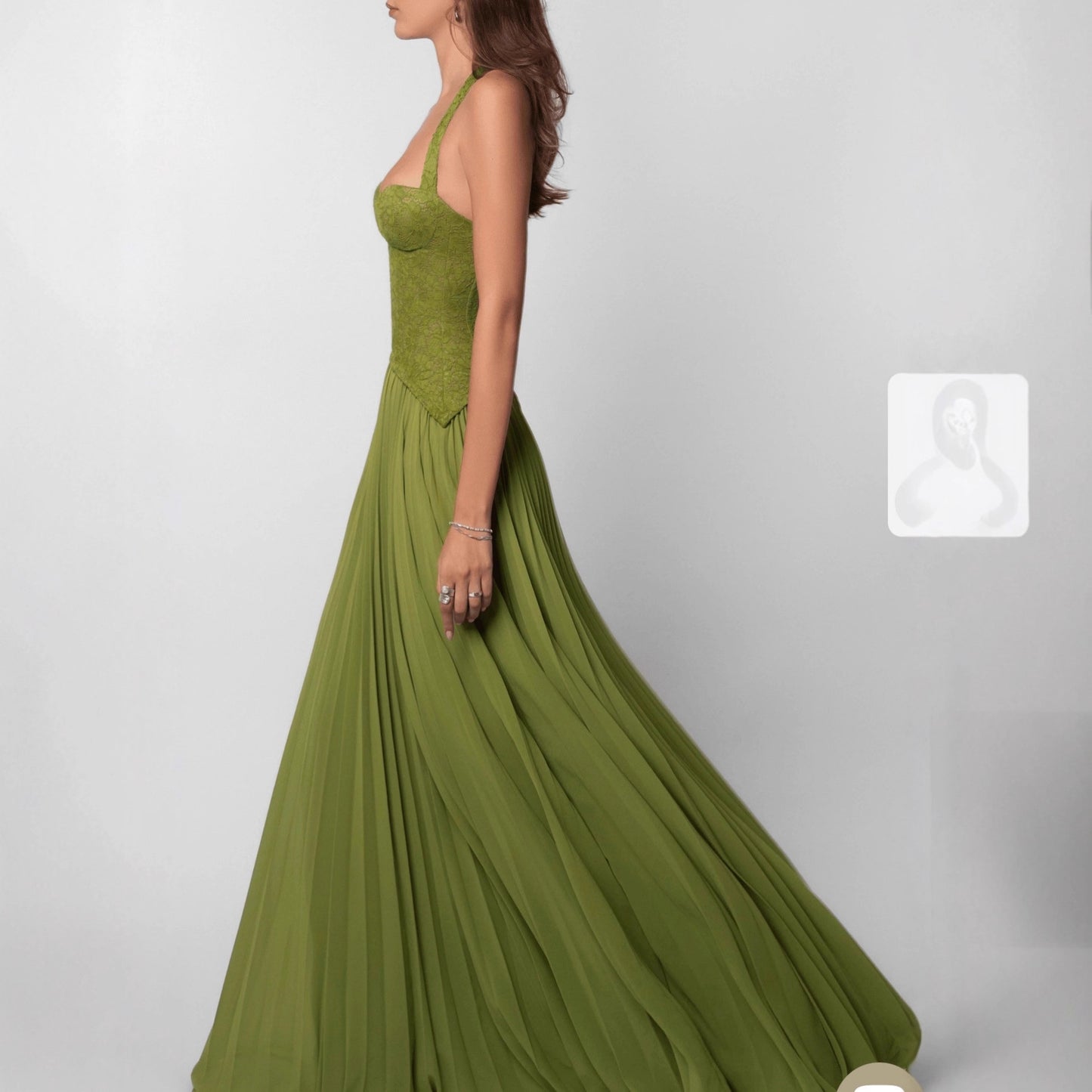 Backless Halter Pleated Dress - Evening Elegance