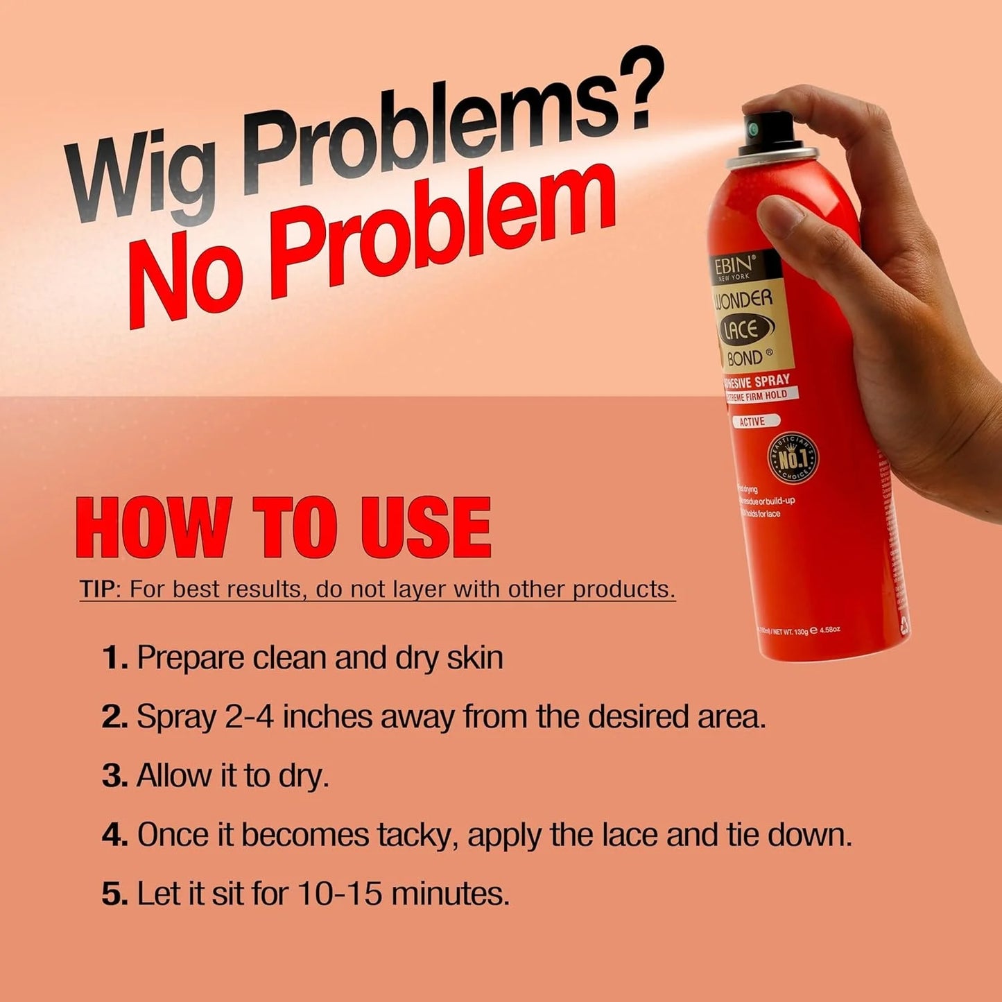 Ebin Wonder Lace Bond Adhesive Melting Spray