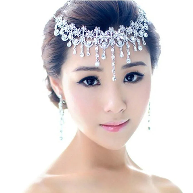Luxury Crystal Flowers Bridal Jewellery Set – Necklace, Earrings & Tiara
