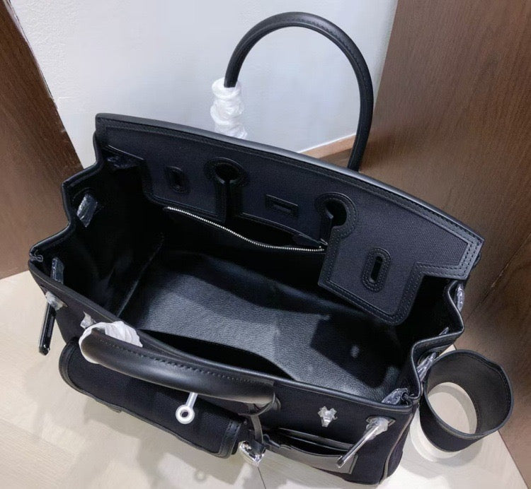 Structured Leather Cargo Tote