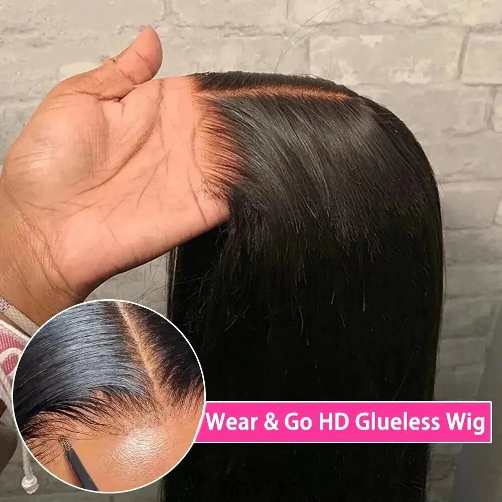 Put On & Go Glueless Straight Bob Wig - Pre Cut 150% Density