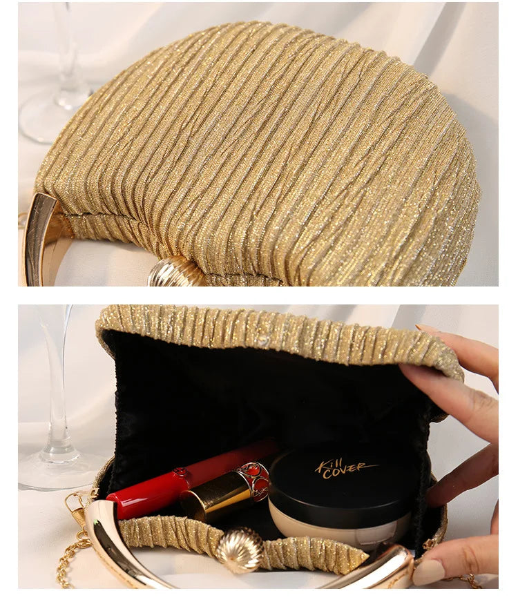 Shiny Diamond Tassel Clutch – Luxury Evening Handbag