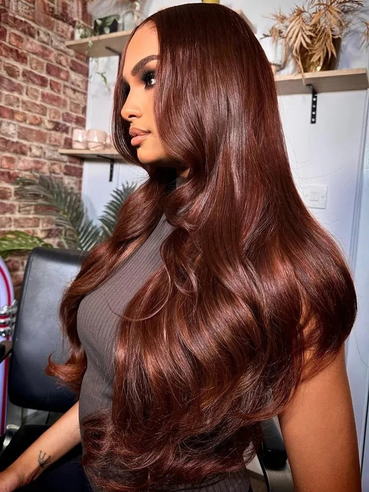 Chocolate Brown Body Wave HD Lace Front Wig