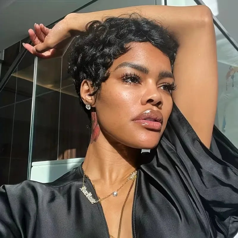 Curly Pixie Cut Wig - Bold & Beautiful Human Hair