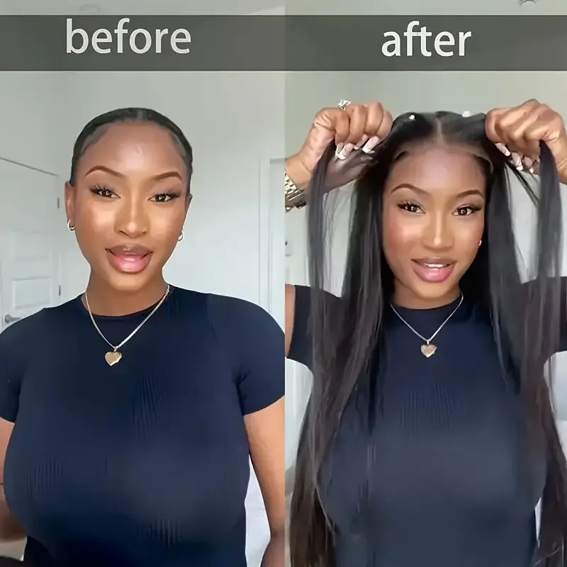 Bone Straight Glueless Wig - 6x4 Lace