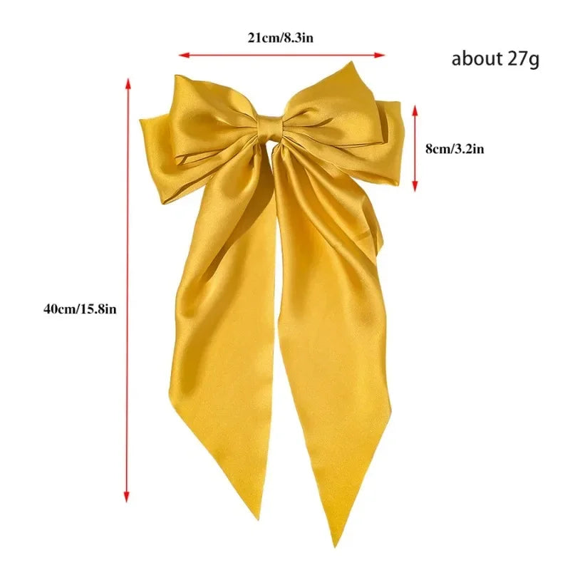 Minimalist Silk Bow Hair Clips – Set of 3 Elegant Barrettes