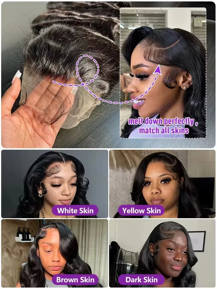Luxe 30-40 Inch Body Wave Wig - 13x4/13x6 HD Lace Glueless Brazilian Hair