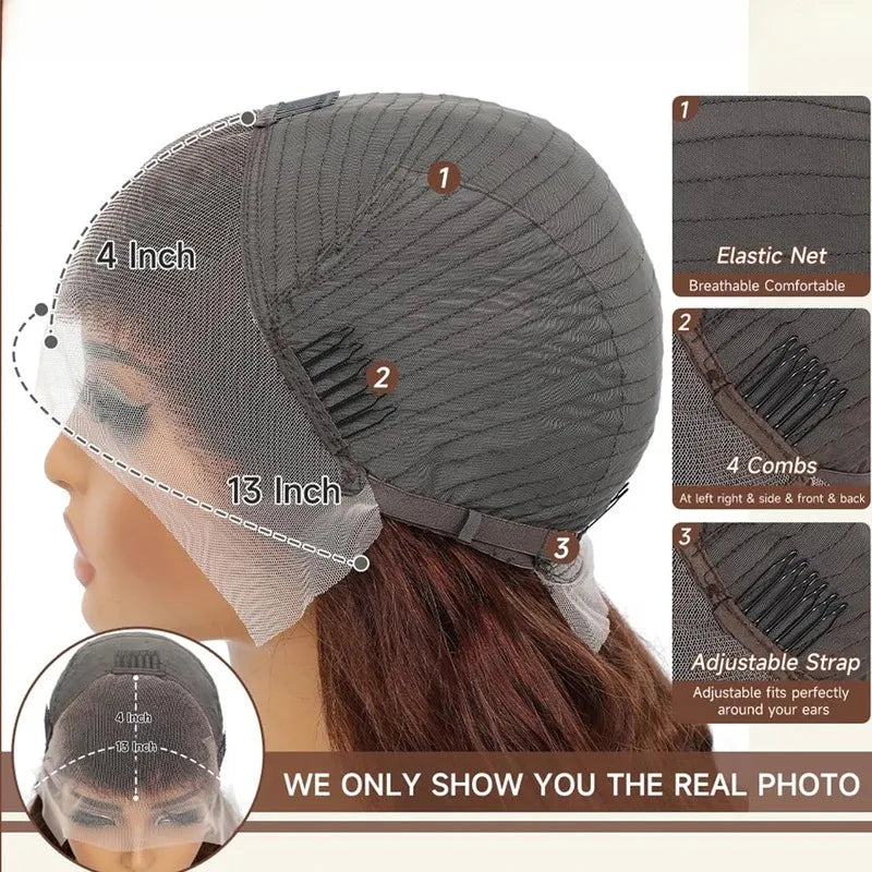 Chocolate Brown Body Wave HD Lace Front Wig