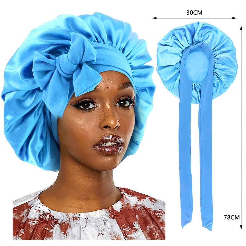 Satin Sleeping Cap – Silky Bonnet Edge Wrap & Shower Night Cap