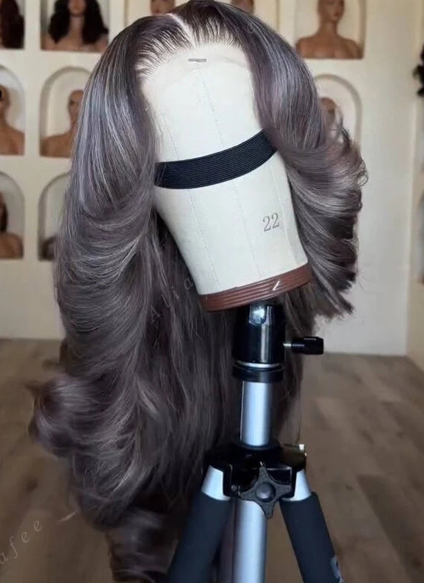 Silver Mist High Grade Balayage Body Wave Lace Wig
