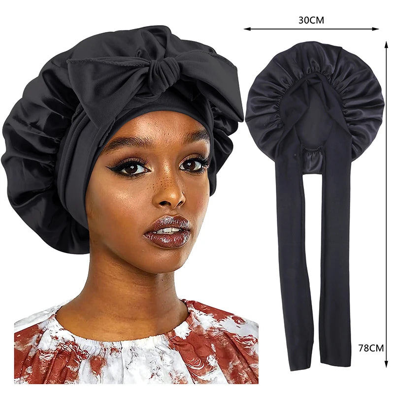 Satin Sleeping Cap – Silky Bonnet Edge Wrap & Shower Night Cap