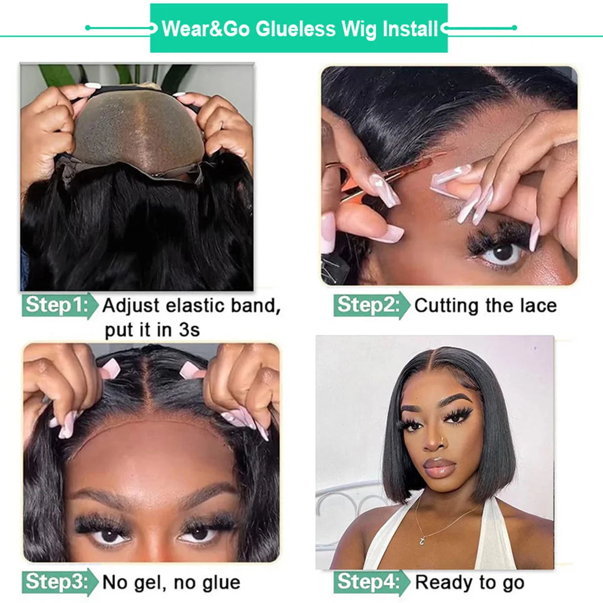 Straight Bob Wig - Glueless 4x4 Lace