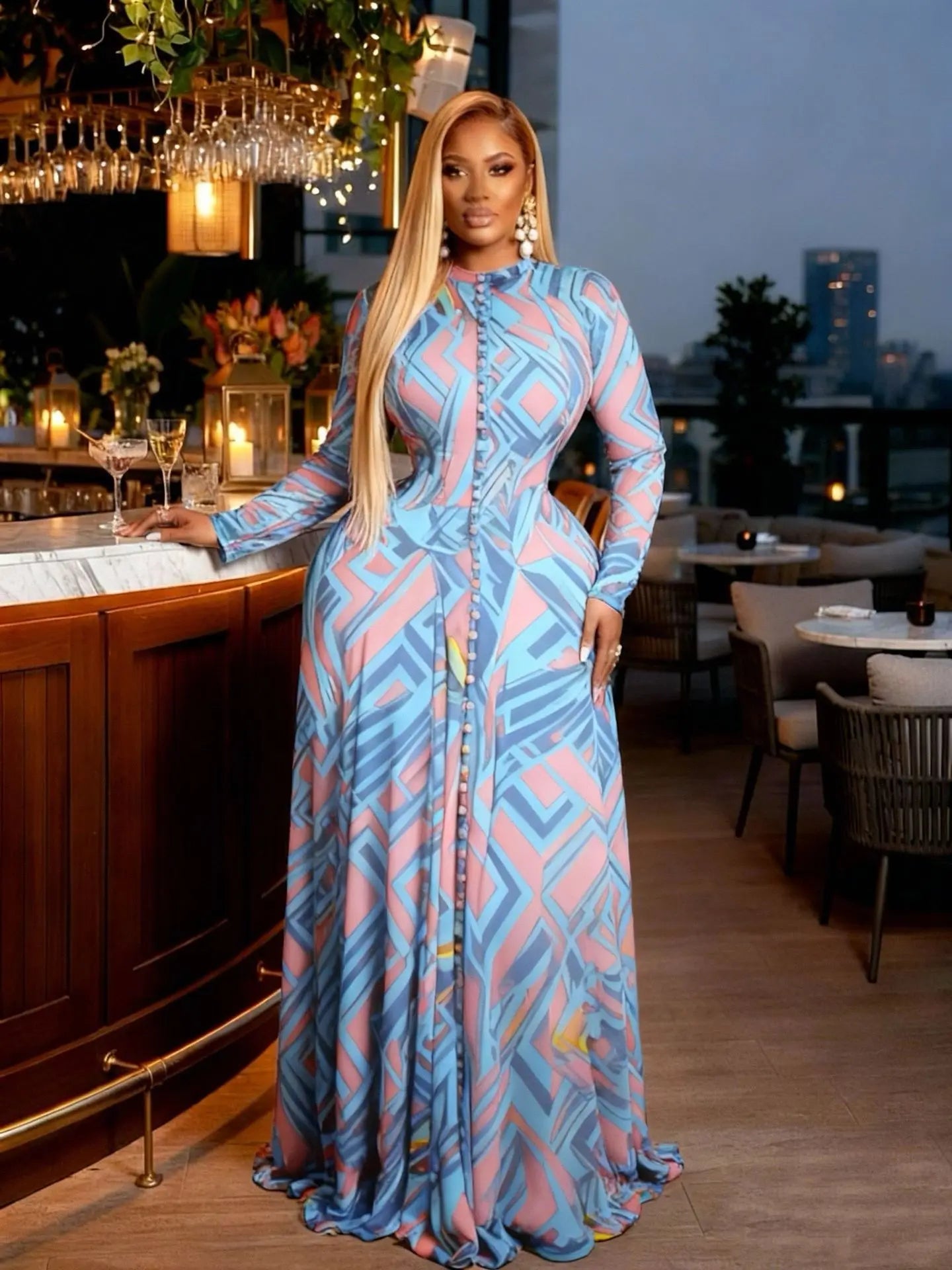 Big Swing Tie Dye Maxi Dress – Floor-Length Beach & Evening Dress