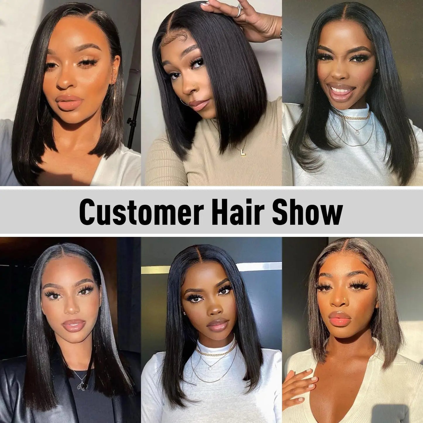 Put On & Go Glueless Straight Bob Wig - Pre Cut 150% Density