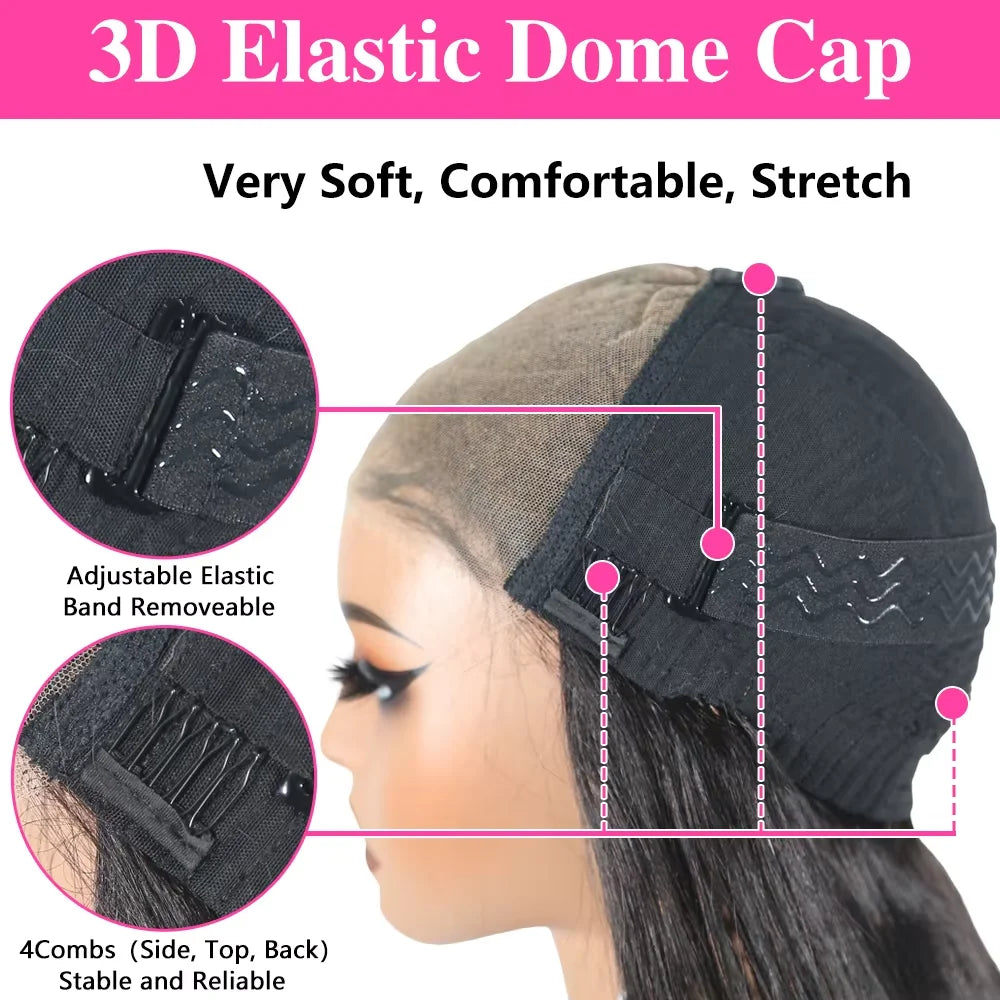 Bone Straight Glueless Wig - 6x4 Lace