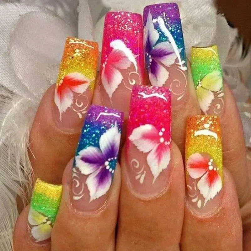 Butterfly Rhinestone Ballet Press-On Nails (24pcs)