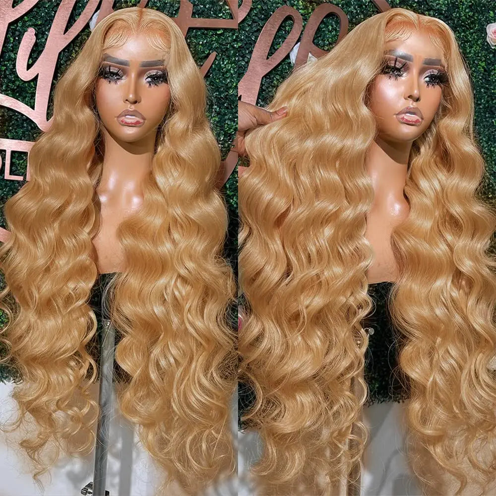 27 Honey Blonde Body Wave Wig - 13x4/13x6 HD Lace 180-250% Density