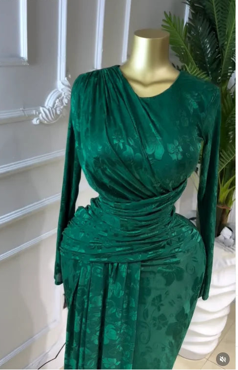 Draped Ruched Waist Maxi Dress