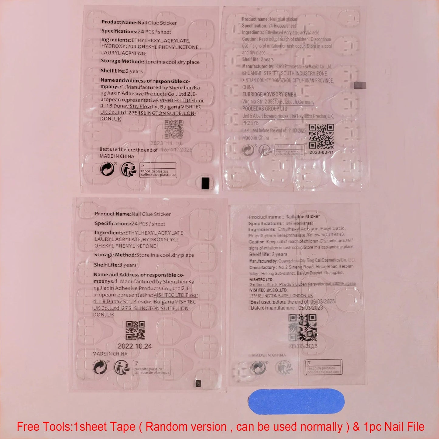Y2K Punk Press-On Nails – 24pcs Duckbill Rhinestone & Star Decor