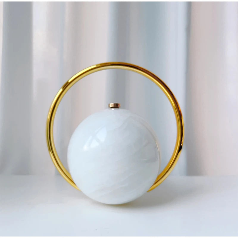 Marble Sphere Evening Clutch – Designer Electroplated Handbag
