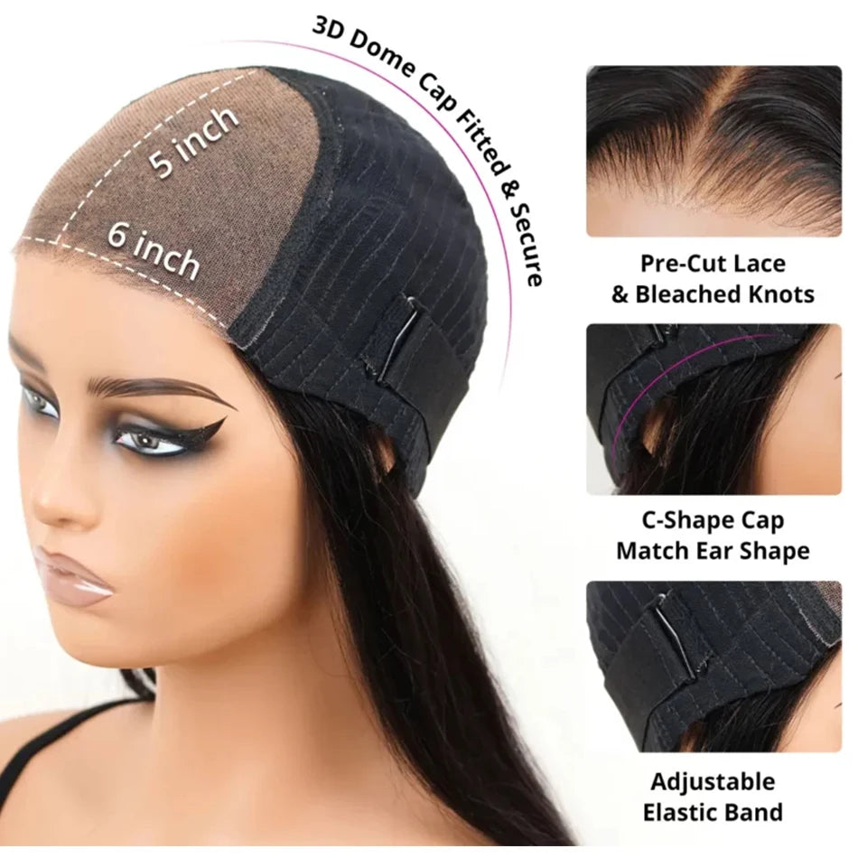Pre-Cut HD Glueless Wig - 210% Density