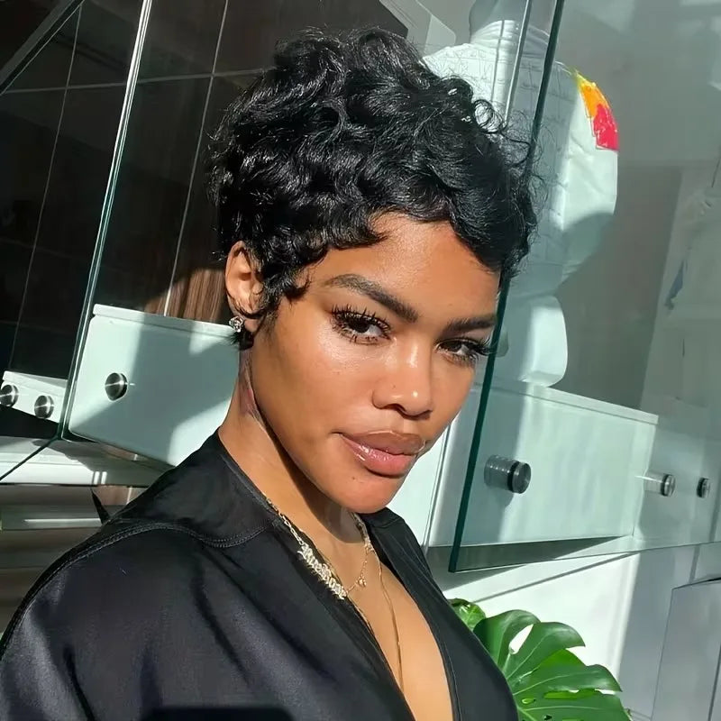Curly Pixie Cut Wig - Bold & Beautiful Human Hair