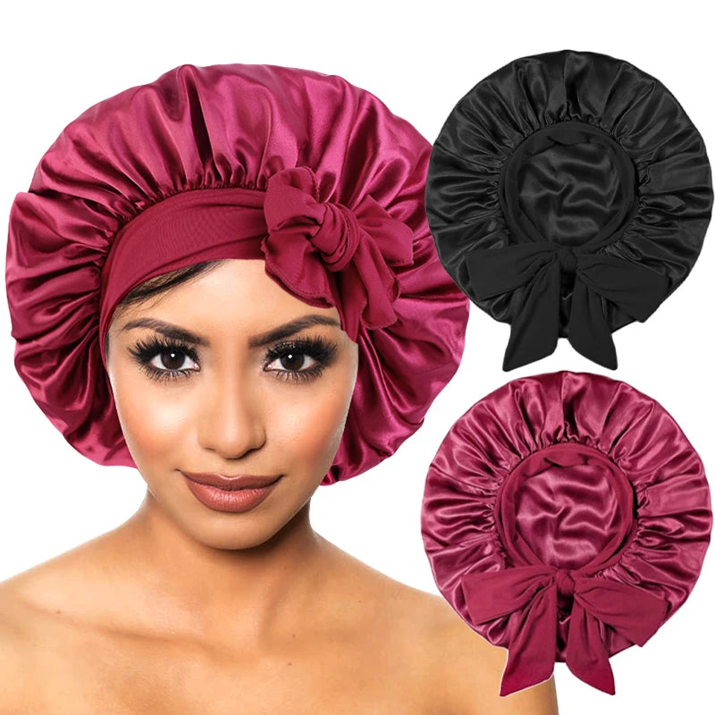 Satin Sleeping Cap – Silky Bonnet Edge Wrap & Shower Night Cap