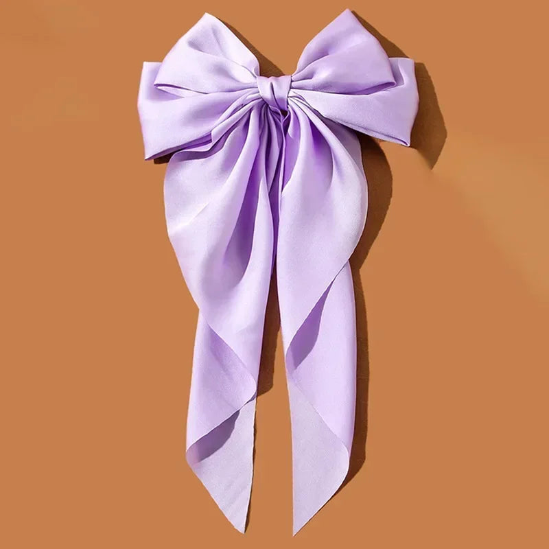 Minimalist Silk Bow Hair Clips – Set of 3 Elegant Barrettes