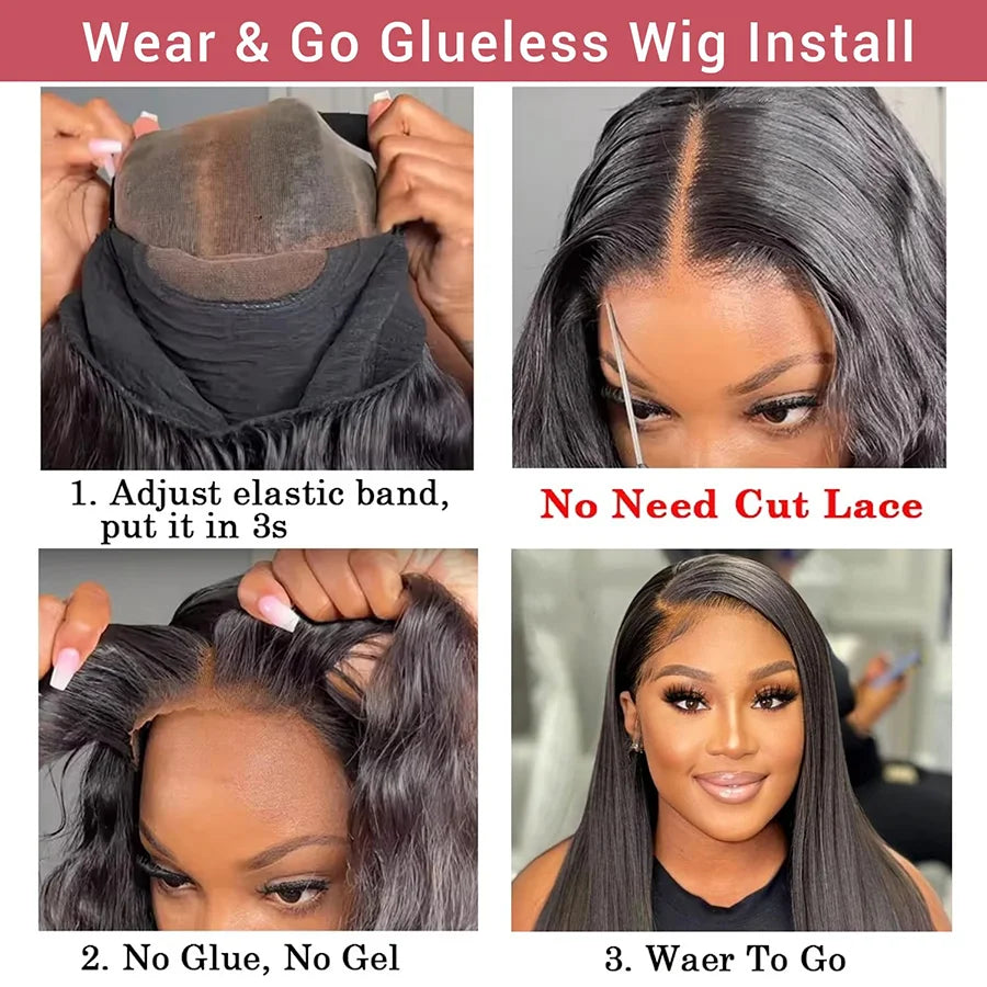 Bone Straight Glueless Wig - 6x4 Lace