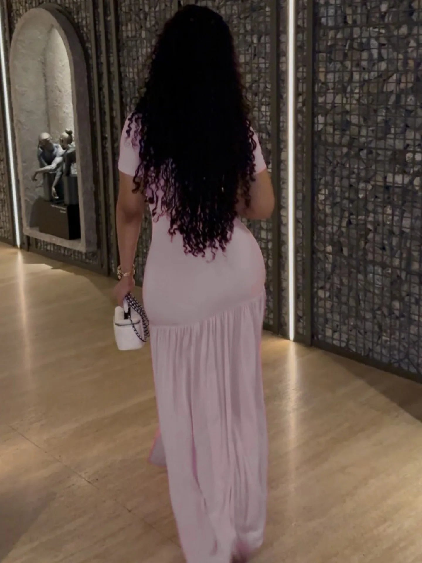 Ruffle Hem Maxi Dress