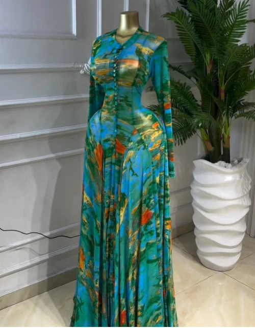 Big Swing Tie Dye Maxi Dress – Floor-Length Beach & Evening Dress
