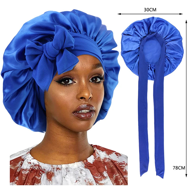 Satin Sleeping Cap – Silky Bonnet Edge Wrap & Shower Night Cap