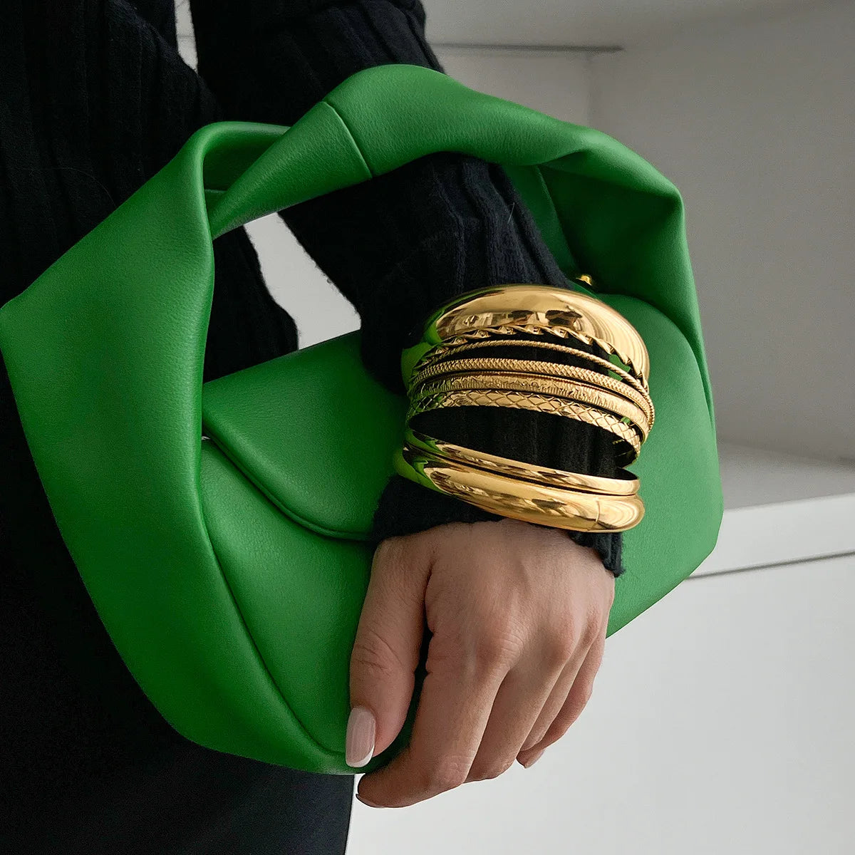 Luxe Twisted Texture Stacking Bangle Set (8 Pieces)
