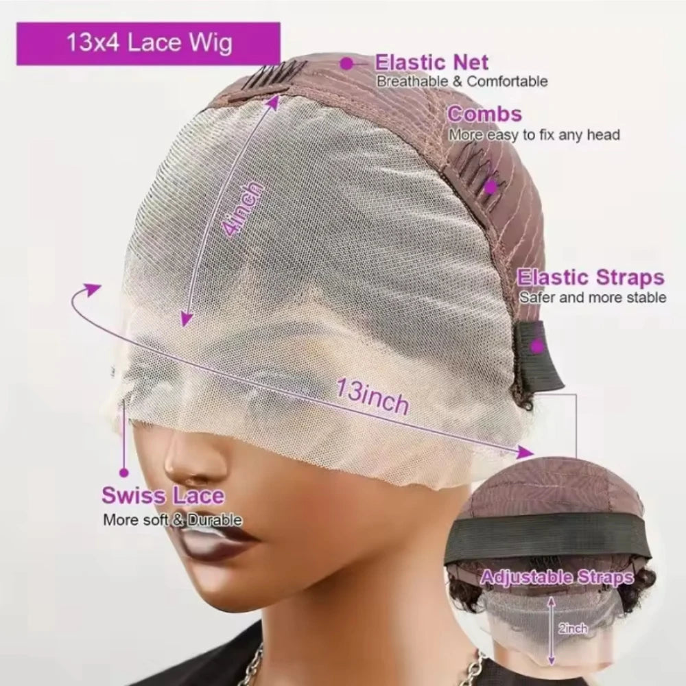 Straight Pixie Cut Wig - 13x4 Lace Front Human Hair