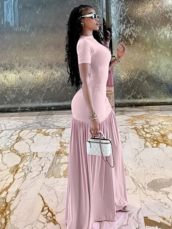 Ruffle Hem Maxi Dress