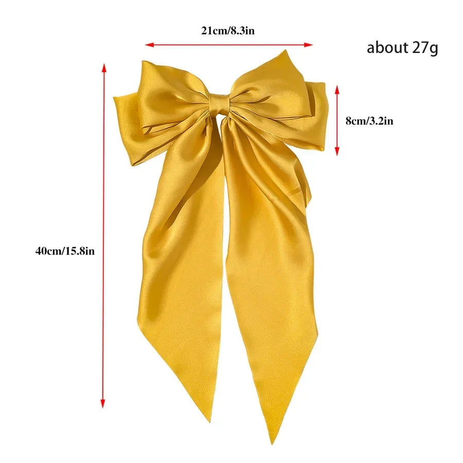 Minimalist Silk Bow Hair Clips – Set of 3 Elegant Barrettes