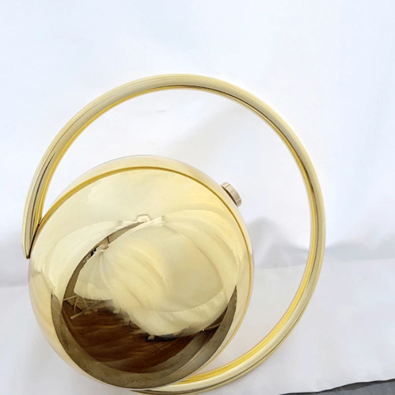 Marble Sphere Evening Clutch – Designer Electroplated Handbag