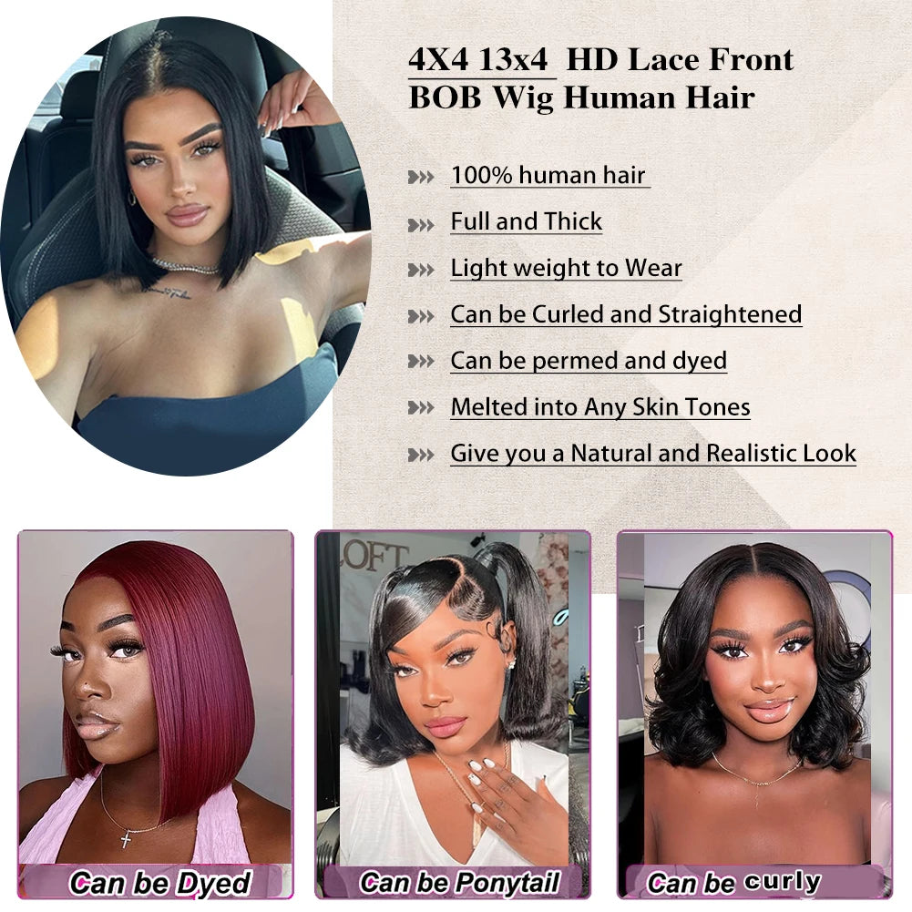 Glueless Ready-to-Wear Bob Wig - Human Hair