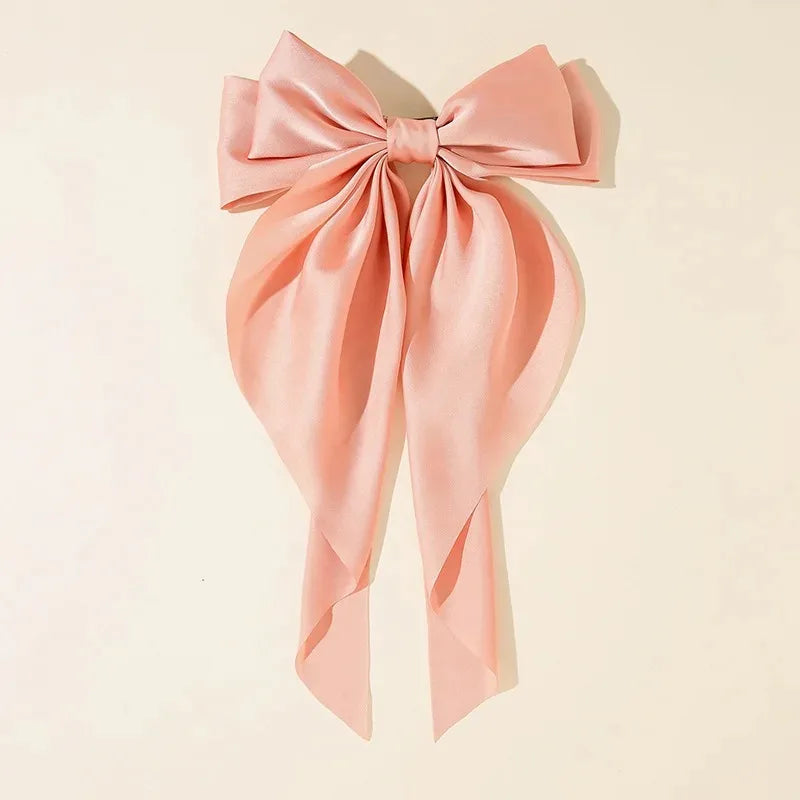 Minimalist Silk Bow Hair Clips – Set of 3 Elegant Barrettes