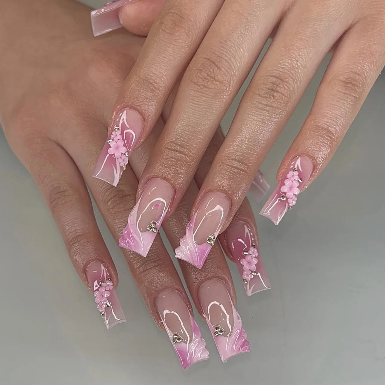 Butterfly Rhinestone Ballet Press-On Nails (24pcs)
