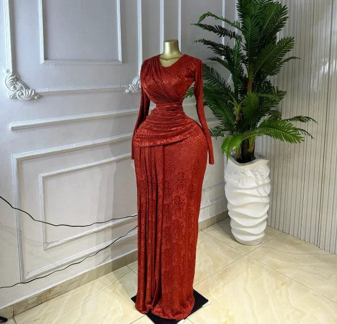 Draped Ruched Waist Maxi Dress