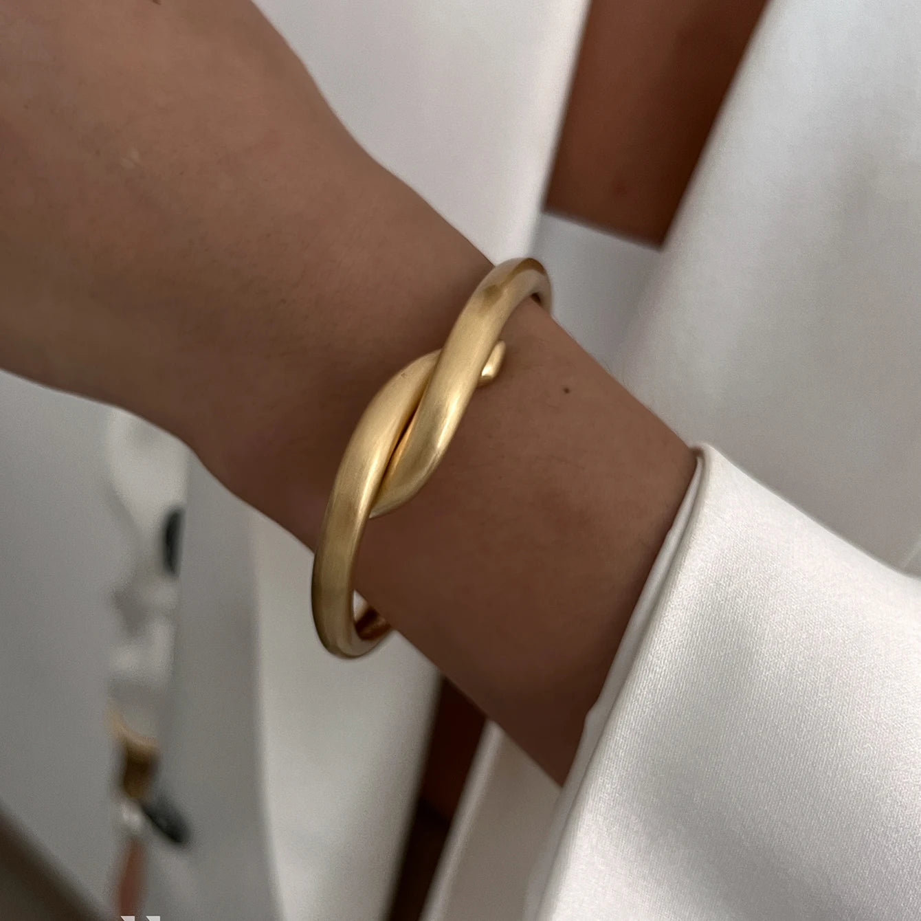 Punk Matte Chunky Open Bangle – Heavy Metal Geometric Cuff Bracelet