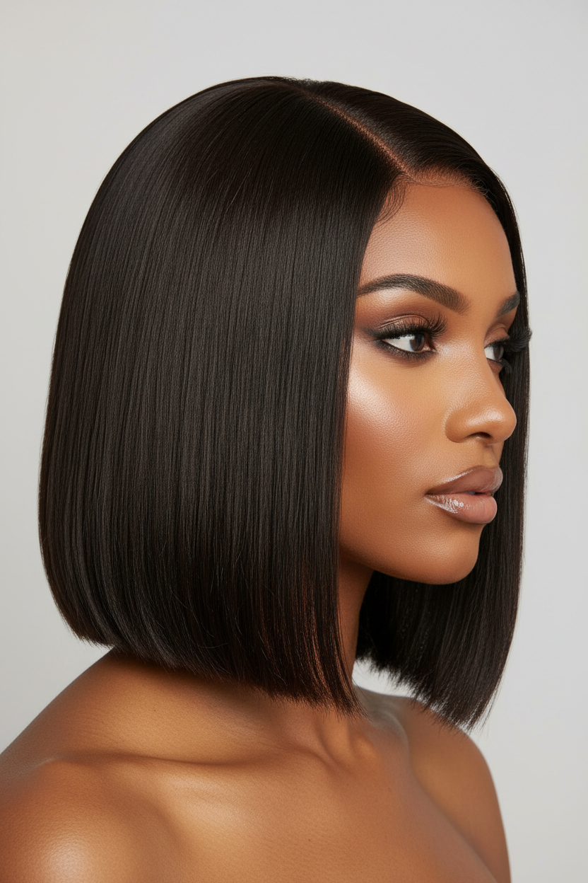 Side profile - Showcasing bob cut
