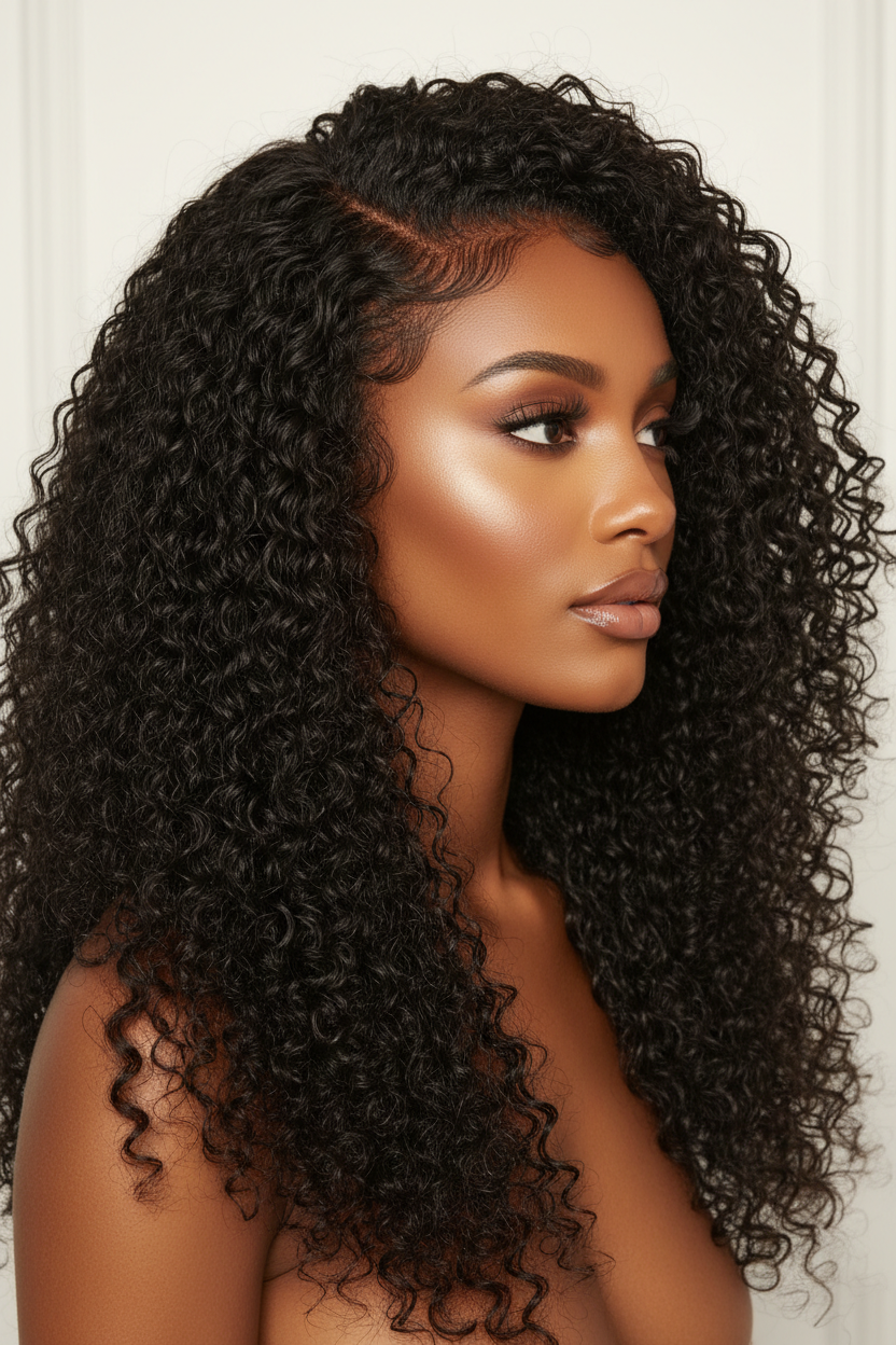 Side profile - Showcasing curl pattern
