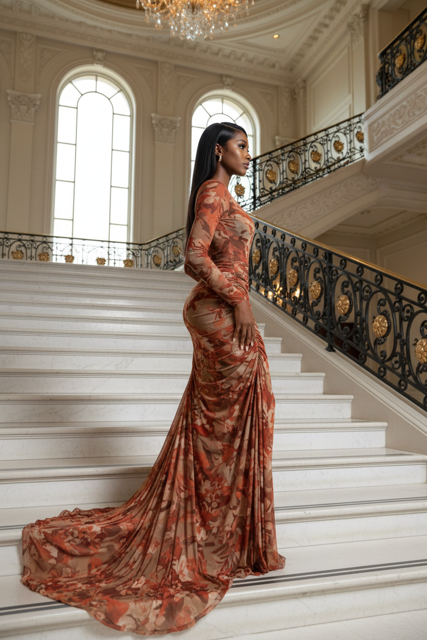Terracotta dress side